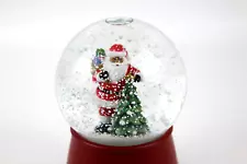 NOS! 5 ½” Glass Musical Christmas Snow Globe African American Santa, Target 2021