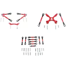 GPM Alum Fr & Rear Tie Rods for C Hub + Whole Car Tie Rods Red for 4-Tec 2.0/3.0