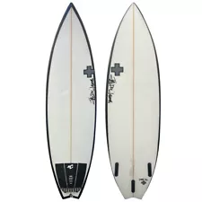 6'0" Surf Prescriptions Custom Used Shortboard Swallowtail Thruster Surfboard