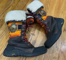 UGG x PENDLETON Women's 6.5 ADIRONDACK Tall Grand Canyon Shearling Boots Orange