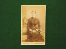 Vintage Carte de Visite CDV Photograph Victorian Woman Mourning Dress London