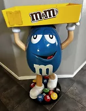 Blue M&M w/ Tray Chocolate Store Candy Display Character