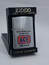 Zippo Lighter Sales & Service Since 1969 ACE 688-2238 2 Sided Unstruck 97 ZB911