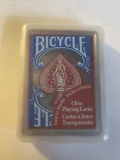 BICYCLE CLEAR Deck Plastic Case Playing Cards Pool Beach Camping Easy 2Clean