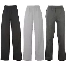 WOMENS OPEN HEM JOGGING BOTTOMS JOGGERS FLEECE TROUSERS LADIES TRACKSUIT PANTS