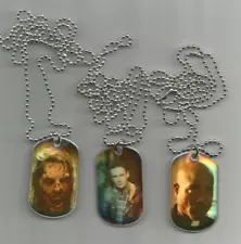 WALKING DEAD SEASON 5 LOT OF THREE (3) DOG TAGS-GABRIEL, AARON, WALKER #1-HOLO'S