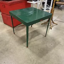 Coleman Vintage Folding Metal 28”x28” Camp Picnic Table Removable Legs Green LN