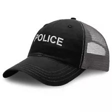 Richardson Trucker Hat Police Block Style Cotton Snapback Baseball Cap