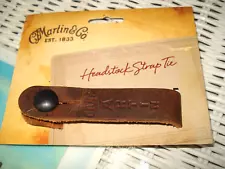 CF MARTIN & Co. Guitar HEADSTOCK STRAP TIE Button. 100% Leather Made in USA D-28