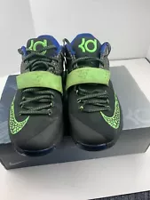 Nike KD VII 7 VII Electric Eel Size 11 Metallic Pewter Flash Lime 653996 030