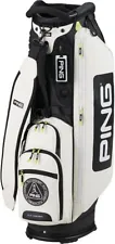 PING Golf Men's Cart Caddy Bag CANDY BAR 9.5 x 47 Inch 3.3kg White CB-U221