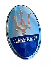 Maserati Car Front Hood Emblem Sticker Decal Badge For Ghibli GT Blue Used