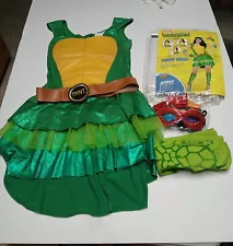 Teenage Mutant Ninja Turtles Dress Costume + Tights Size L Spirit Halloween 2015