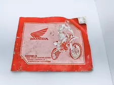 Honda 2000 CR85R Owner’s Manual & Competition Handbook - OEM Motocross Dirtbike