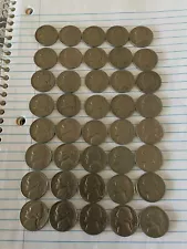 (40) Jefferson Nickels Circulated