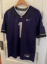 Nike TCU Horned Frogs Mens Purple Legend Football Jersey #1 - Size M Barely Worn