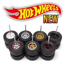 1/64 10 SPOKE v5 DEEP DISH OFFROAD Real Rider Wheels Rims Tires for Hot Wheels