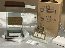 Nat Sherman Fifth Avenue NY Luxury Cigarette Acrylic Display Counter Case NEW