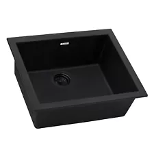 Ruvati 23 x 17 inch Granite Composite Undermount Single Bowl Kitchen Sink - M...