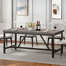 70.8" Large Kitchen Dining Room Table for 6-8 People Farmhouse Dinner Table