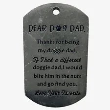 Funny Pet Tag Stainless Steel Pet Tags Dog Tag for Collar Puppy Tag Dear Dog Dad