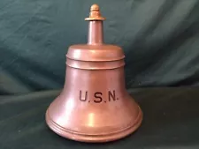 US Navy Ship Bell - Brass USN 10” Boat