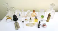 Lot of 20 Vintage Empty Perfume Bottles