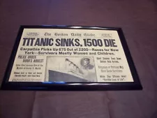 TITANIC NEWSPAPER 1912 Boston Globe/Marsh Murder Story/Ty Cobb Quits Team !!!!!