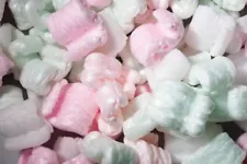 6.5 GALLONS OF PACKING PEANUTS MIXED *USED* POPCORN FAST FREE SHIPPING