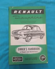 Renault Dauphine 1958 owners manual.