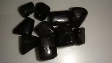 OLD BLACK (SCHORL) TOURMALINE TUMBLED SPECIMENS 146 GRAMS BRAZIL