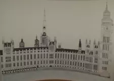 Big Ben Parliament House Ink Rendering (SALE FOR LIMITED TIME WAS $100)