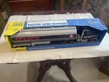 Vintage ERTL Texaco Tanker Truck Pressed Steel USA 20" Long NOS Boxed Gas Oil