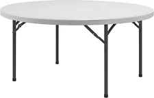 Banquet Folding Table - round Top X 60" Table Top Diameter - 29.3" Height - Plat