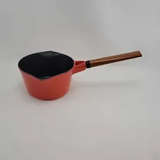 Waterford Club COLORCAST No. 2 Orange Cast Iron Enamel Sauce Pan, Ireland