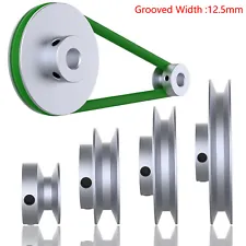 V Grooved Pulley PU Round Belt Pulleys Aluminum For 10mm Width Belt OD 40-100mm