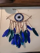 Holmgren Dream Catchers - Evil Eye Dream Catcher for Wall Decor, Handmade Blue