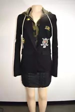 POLO Black Cotton Blend Army Jacket / Blazer Size Small On Sale df