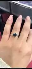 2Ct Round Lab Created Black Diamond Solitaire Ring 14K White Gold Plated Silver