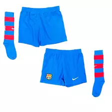 Barcelona Nike Shorts & Socks Kid's Football Away Kit Socks And Shorts - New