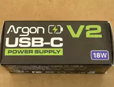 NEW - Argon 18w USB C Power Supply V2 for Raspberry Pi 4