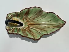 blue ridge china Serving Platter Hand painted Leaf Made In USA