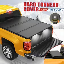 4.5ft / 4.6ft Hard Tonneau Cover For 2022-2024 Ford Maverick Truck Bed Tri-Fold