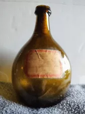 New England Chestnut Bottle, Amber, Label 1790, OP