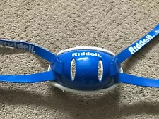 Game Used RIDDELL Medium Hard Cup High Mount Football Helmet Chinstrap Royal