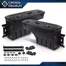 Fit For Ford F150 1997-2014 Truck Bed Swing Storage Tooling Box left+Right Side