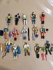 Hasbro GI Joe Figures 1989 Lot Of 15 With Weapons Barbecue,snake Eyes-hot Seat