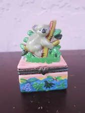 Busch Gardens Koala in a branch Mini Porcelain trinket box for sale!!!