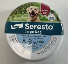 Seresto Elanco Flea & Tick Collar Large Dogs Above 18# - 8 Month Protection NEW