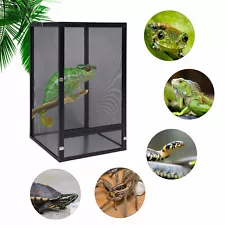 Large Tall Screen Cage Reptile Enclosure Chameleon Tall Breeding Mesh Box USA